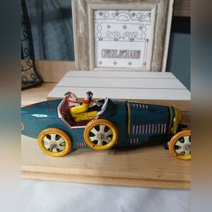 Vintage Schylling Bugatti Type 35 Tin Wind Up Toy